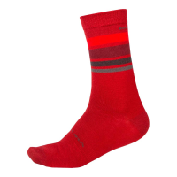 Endura | Baabaa Merino Stripe Sock Men's | Size Small/medium In Red