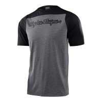 Troy Lee Designs | Skyline Ss Jersey Men's | Size Small In Signature Heather Gray/black | Spandex/polyester