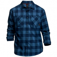 Fox Apparel | Everyday LONG SLEEVE Flannel Men's | Size Medium in Navy Blue