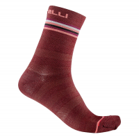 Castelli | Go Women's 15 Sock | Size Small/Medium in White/Fuchsia