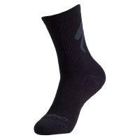 Specialized | Cotton Tall Logo Sock Men's | Size Extra Large In Black | 100% Cotton