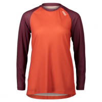 Poc | Women's MTB Pure Ls Jersey | Size Extra Small in Propylene Red/Agate Red