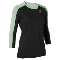 Fox Apparel | RANGER DR 3/4 Women's JERSEY | Size Extra Small in Black/Green