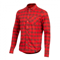 Pearl Izumi | Rove LS Shirt Men's | Size Small in Torch Red/Russet Plaid