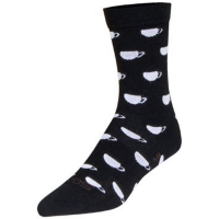 Sock Guy | SGX Wool 6" Mugs Socks Men's | Size Large/Extra Large in Black/White