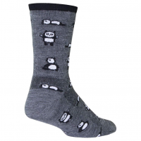 Sock Guy | Pandamonium 6" Wool Crew Socks Men's | Size Large/Extra Large in Grey