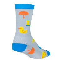 Sock Guy | Puddles Socks Men's | Size Small/Medium in Gray/Blue