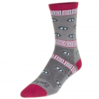 Sock Guy | All Eyes on Me Socks Men's | Size Large/Extra Large in Grey/Pink