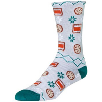 Sock Guy | Santa Snacks Socks Men's | Size Large/Extra Large in Grey/Green
