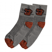Sock Guy | MugShot Socks Men's | Size Small/Medium in Grey/Red