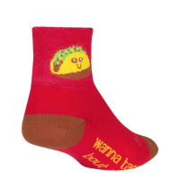 Sock Guy | Taco Therapy Socks Men's | Size Small/Medium in Red/Yellow