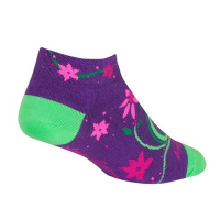 Sock Guy | Grow 1" Socks Women's | Size Small/Medium in Purple/Green