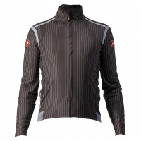 Castelli | Perfetto RoS Long Sleeve Jacket Men's | Size Small in Charcoal/Pinstripe