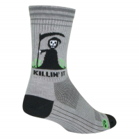 Sock Guy | Killin' It Crew Sock - 6" Men's | Size Large/Extra Large in Gray