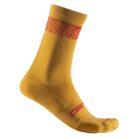 Castelli | Unlimited 18 Sock Men's | Size Small/Medium in Dark Gray/Electric Lime