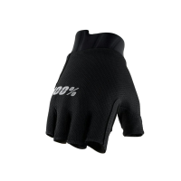 100% | EXCEEDA Women's Gel Short Finger Gloves | Size Small in Black