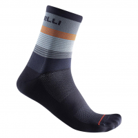 Castelli | Scia 12 Sock Men's | Size Small/Medium in Dark Gray/Red/Black