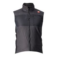 Castelli | Unlimited Puffy Vest Men's | Size Extra Small in Dark Gray/Black/Silver Gray