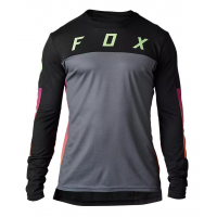 Fox Apparel | Defend Ls Jersey Cekt Men's | Size Large In Black | Polyester