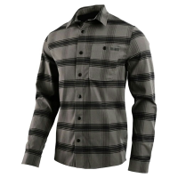 Troy Lee Designs | Grind Flannel Men's | Size Extra Large In Stripe Carbon | Spandex