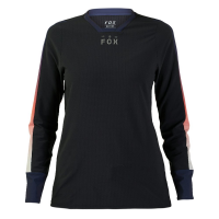 Fox Apparel | W Defend Thermal Jersey Lunar Women's | Size Small In Black | Nylon