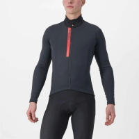 Castelli | Entrata Thermal Jersey Men's | Size Extra Large In Light Black/red | 100% Polyester