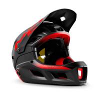 Met | Parachute Mcr Mips Helmet | Men's | Size Small In Matt/glossy Black/red