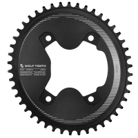 Wolf Tooth Components | 110 Bcd Asymmetric 4-Bolt Aero Chainrings 46T (For Grx) | Aluminum