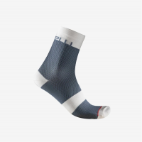 Castelli | Velocissima 12 Sock Women's | Size Small/medium In Light Steel Blue/ivory