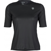 Fox Apparel | Women's Flexair Ascent Short Sleeve Jersey | Size Extra Small In Black | Polyester