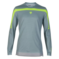 Fox Apparel | Flexair Aviation Race Long Sleeve Jersey Men's | Size Small In Gun Metal