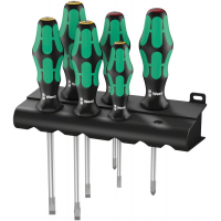 Wera | 334/6 Rack Screwdriver Set 6 Piece Set With Rack