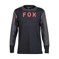 Fox Apparel | Youth Defend Long Sleeve Taunt Jersey Men's | Size Large In Black | Polyester/elastane