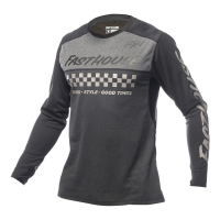 Fasthouse | Alloy Mesa Ls Jersey Men's | Size Small In Heather Charcoal/black | Spandex/polyester