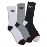 Fox Apparel | Crew Sock 3 Pack Men's | Size Extra Small In Multicolor | Elastane/nylon/polyester