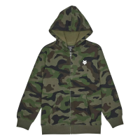 Fox Apparel | Yth Camo Flc Zip Men's | Size Large In Black Camo | Polyester