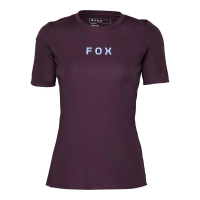 Fox Apparel | W Ranger Ss Jersey Wordmark Women's | Size Large In Dark Purple | Polyester