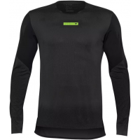 Fox Apparel | Rawtec Ls Jersey Men's | Size Large In Black | Elastane/nylon/polyester