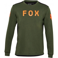 Fox Apparel | Yth Ranger Ls Jersey Aviation Men's | Size Medium In Dark Sage | 100% Polyester