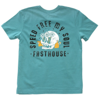 Fasthouse | Women's Charmed Ss T-Shirt | Size Small In Blue Spruce | 100% Cotton