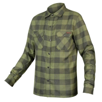 Endura | Hummvee Flannel Shirt Men's | Size Extra Large In Bottle Green | Spandex