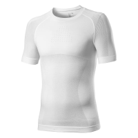 Castelli | Core Seamless Base Layer Ss Men's | Size Xx Large In White | Polyester