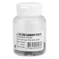 Jagwire | End Caps | Black | 4.0Mm, 50/bottle, Open Brass | Rubber