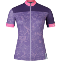 Endura | Floral Block Women's Fs260 Print S/s Jersey | Size Small In Bramble | Polyester/elastane