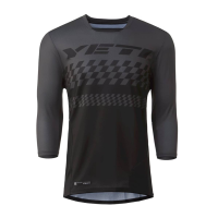 Yeti Cycles | Enduro 3/4 Sleeve Jersey Men's | Size Medium In Black Checker