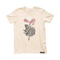 Fasthouse | Girl's Garden Party Ss T-Shirt | Size Small In Cream | 100% Cotton