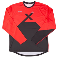 G-Form | Youth Pro-X4 L/s Bike Jersey Men's | Size Large/extra Large In Red/black | Spandex/polyester