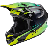Fly Racing | Werx-R Helmet Men's | Size Large In Hi-Vis/teal Carbon