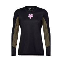 Fox Apparel | W Defend Ls Jersey Park Women's | Size Extra Small In Black