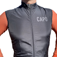 Capo Cycling Apparel | Capo Super Corsa Wind Vest Men's | Size Medium In Black